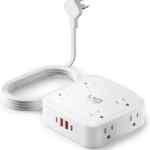 Multicontacto con protección a sobretensiones con entradas USB y USB-C baja de precio