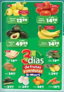 Ofertas S-Mart 3 días de frutas y verduras del 9 al 11 de diciembre 2025 Imagen de la promo