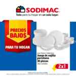2x1 en vajilla de porcelana de 30 piezas en Sodimac