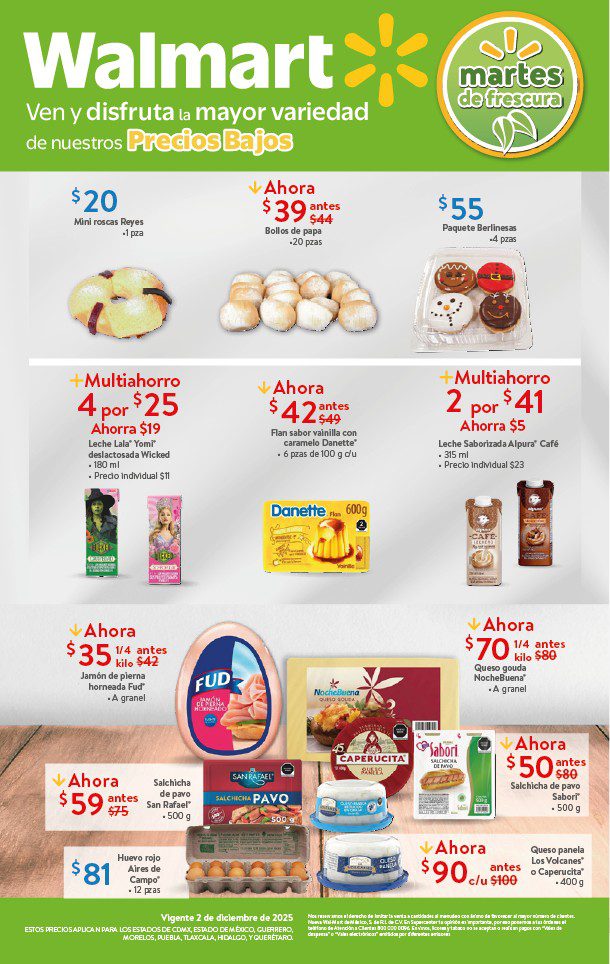 Martes de Frescura Walmart 2 de diciembre: precios de frutas y verduras