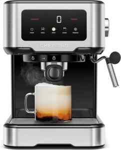 Cafetera digital de espresso Chefman CraftBrew con espumador de leche baja a un excelente precio Imagen de la promo