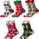 Paquete de 5 pares de calcetines navideños bajan a un excelente precio Paquete de 5 pares de calcetines navideños bajan a un excelente precio