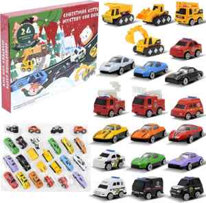 Calendario de adviento para niños con 24 cochecitos de juguete sorpresa bajan a un super precio Imagen de la promo