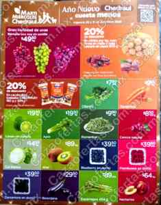 Martimiércoles Chedraui de frutas y verduras 30 y 31 de diciembre 2025 Imagen de la promo