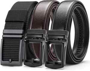 Juego de 3 cinturones de vestir para hombre bajan a su precio más económico Imagen de la promo