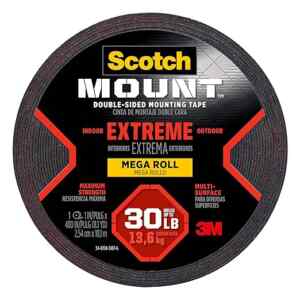 Cinta de montaje adhesivo doble cara 3M Scotch Mount Extreme mega rollo de 10.1 m baja a su precio más económico Imagen de la promo
