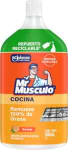 Limpiador desengrasante de cocina Mr Musculo empaque de repuesto 500 ml baja a un tremendo precio Imagen de la promo