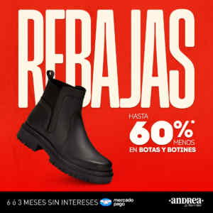 Rebajas Andrea: Hasta 60% de descuento en Botas y Botines Imagen de la promo