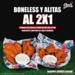 Promo Chazz: 2x1 en Alitas y Boneless durante deportes nocturnos