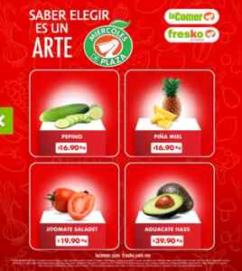 Miércoles de Plaza 7 de enero: frutas y verduras en la Comer y Fresko Imagen de la promo