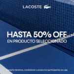 Rebajas Lacoste: Hasta 50% de descuento Rebajas Lacoste: Hasta 50% de descuento