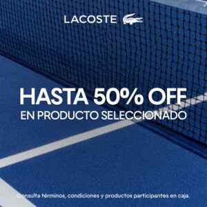 Rebajas Lacoste: Hasta 50% de descuento Imagen de la promo