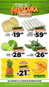 Ofertas Merco frutas y verduras del 27 al 29 de enero 2026 Imagen de la promo