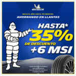 Promo enero 2026 Michelin: hasta 35% de descuento + 6 msi Promo enero 2026 Michelin: hasta 35% de descuento + 6 msi