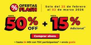 Ofertas Flash Bizzarro: Hasta 50% de descuento + hasta 15% adicional + hasta 24 msi Imagen de la promo
