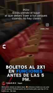 2x1 en boletos antes de las 5 p.m. en Cinépolis este viernes Imagen de la promo