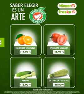 Miércoles de Plaza 11 de febrero: frutas y verduras en la Comer y Fresko Imagen de la promo