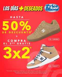 Los días más deseados Price Shoes: Hasta 50% de descuento ó 3x2 Imagen de la promo