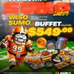 Touchdown Sumo Buffet NFL: Vaso Sumo + Buffet por sólo $549