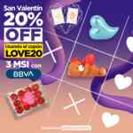 Cupón de San Valentín Waldos: 20% de descuento + 3 msi