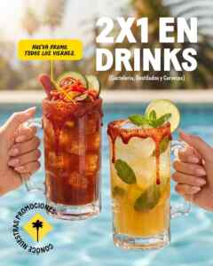 California Pizza Kitchen: 2x1 en bebidas los viernes Imagen de la promo