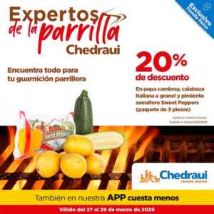 Ofertas Fin de semana Chedraui: 3x2, hasta 30% de bonificación y más al 31 de marzo 2026 Imagen de la promo