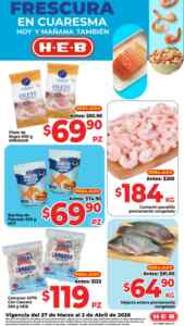 Folleto HEB semanal al 2 de abril 2026 con ofertas de 2x1, 3x2, Productos Gratis y más Imagen de la promo