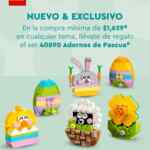 En tiendas LEGO llévate el set Adornos de pascua de regalo con compra mínima