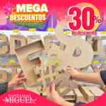 Mega Descuentos Fantasías Miguel: 30% de descuento en letras y números de madera Mega Descuentos Fantasías Miguel: 30% de descuento en letras y números de madera