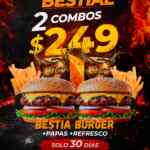 Lanzamiento Bestial Cuarto de Kilo: 2 Combos por $249