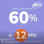Promo especial Muebles Dico: salas y colchones con 60% de descuento + hasta 12 MSI Promo especial Muebles Dico: salas y colchones con 60% de descuento + hasta 12 MSI