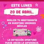 Mastografías GRATIS en la CDMX hoy 20 de abril 2026