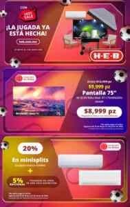 Folleto HEB Hot Sale 206 al 02 de junio 2026 con 3x2, producto Gratis y más Imagen de la promo