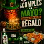 Promo de cumpleaños mayo 2026 McCarthy's Irish Pub: elige una botella o un plato snack mix gratis