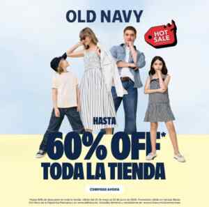Old Navy Hot Sale 2026: Hasta 60% de descuento en toda la tienda Imagen de la promo