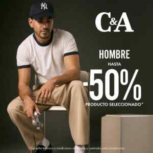 Día del Padre 2026 C&A: Hasta 50% de descuento en seleccionados de hombre Imagen de la promo