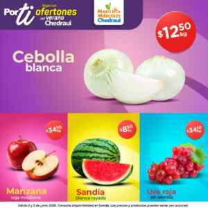 Martimiércoles Chedraui de frutas y verduras 2 y 3 de junio 2026 Imagen de la promo