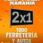 Temporada Naranja 2026: 2x1 en todo ferretería y autos