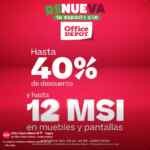 Renueva tu Espacio Office Depot: Hasta 40% de descuento + 12 msi en Muebles y Pantallas