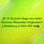 Día de las Docenas Krispy Kreme 12 de junio 2026: 50% de descuento en donas glaseadas y blueberry hoy