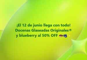 Día de las Docenas Krispy Kreme 12 de junio 2026: 50% de descuento en donas glaseadas y blueberry hoy Imagen de la promo