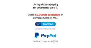 Día del Padre MacStore: $2,000 de descuento con compra mínima Imagen de la promo