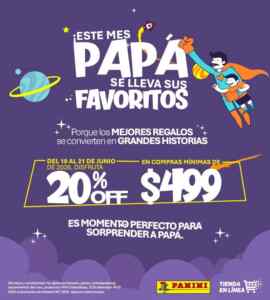 20% de descuento en productos Panini este fin de semana por el Día del Padre 2026 Imagen de la promo