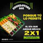 2x1 en SushiLovers Box todo el día y más en Sushi Roll hoy