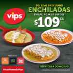 Promo Vips: Enchiladas suizas, rojas o verdes a $109 c/u en servicio a domicilio Promo Vips: Enchiladas suizas, rojas o verdes a $109 c/u en servicio a domicilio