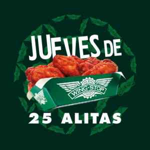 Jueves de Alitas Wingstop: 25 alitas y/o boneless (hasta 2 salsas) por $299 y más Imagen de la promo