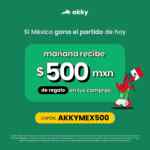 Cupón Akky de $500 de descuento en tus compras hoy Cupón Akky de $500 de descuento en tus compras hoy