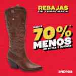 Rebajas de Temporada Andrea: Hasta 70% de descuento en botas y botines