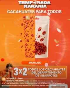 Temporada Naranja 2026: 3x2 en todos los cacahuates del departamento de abarrotes Imagen de la promo