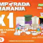 Folleto La Comer Temporada Naranja 2026: 2x1 en toda la cristalería y plásticos para el hogar y más
